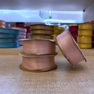 Κορδέλα σατέν ροζ pink 3mm 100m διπλής όψης