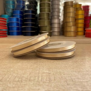 Κορδέλα σατέν ιβουάρ 6mm 25m διπλής όψης