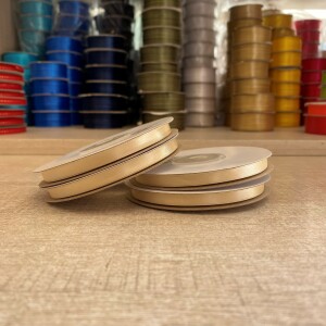 Κορδέλα σατέν ιβουάρ 6mm 25m διπλής όψης