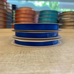Κορδέλα σατέν μπλε 6mm 25m διπλής όψης