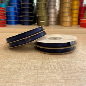 Κορδέλα σατέν μπλε σκούρο 6mm 25m διπλής όψης