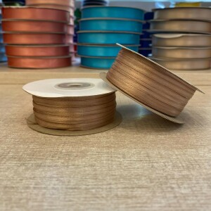 Κορδέλα σατέν πούδρα 3mm 100m διπλής όψης