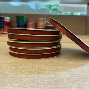 Κορδέλα σατέν καφέ 6mm 25m διπλής όψης