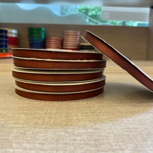 Κορδέλα σατέν καφέ 6mm 25m διπλής όψης