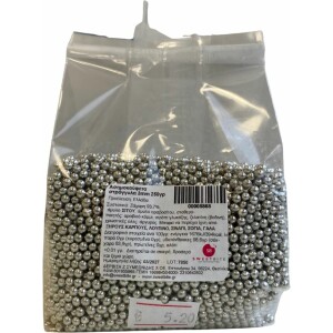 Πέρλες ασημί 3mm 250γρ Sweetbite