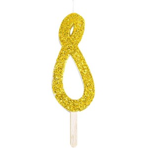 Κερί 8 χρυσό 8cm PME