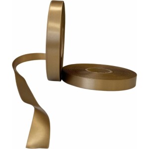 Alternative view of Κορδέλα σατέν καφέ ανοικτό με ούγια 16mm 50m διπλής όψης