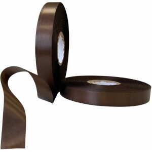 Alternative view of Κορδέλα σατέν καφέ με ούγια 16mm 50m διπλής όψης