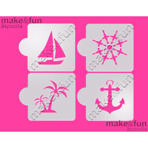 Στένσιλ καλοκαιρινό 6,5cm 4τεμ