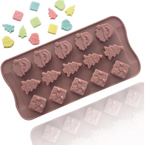 Φόρμα σιλικόνης Άγιος Βασίλης δεντράκι δώρο