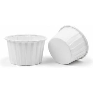 Θήκες cupcake σταθερές λευκό 5cm 50 τεμ