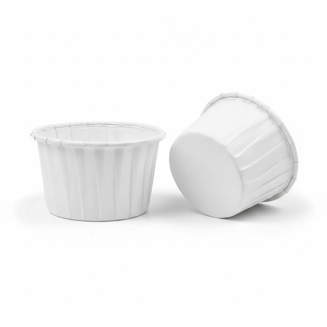 Θήκες cupcake σταθερές λευκό 5cm 50 τεμ