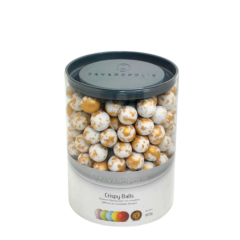 Κουφέτα Crispy πιτσιλωτό ροζ χρυσό 800γρ Zaxaropolis - Image 2
