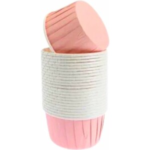 Θήκες cupcake σταθερές ροζ 5cm 50τεμ