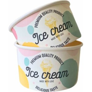 Χάρτινο κυπελάκι παγωτού circles 200cc μεσαίο 50τεμ