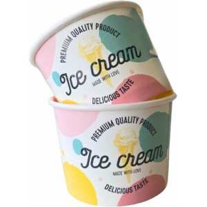 Χάρτινο κυπελάκι παγωτού circles 280cc μεγάλο 50 τεμ