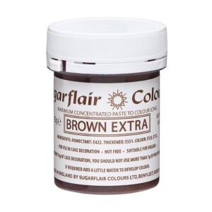 Χρώμα ζαχαροπλαστικής πάστα καφέ extra 42γρ Sugarflair
