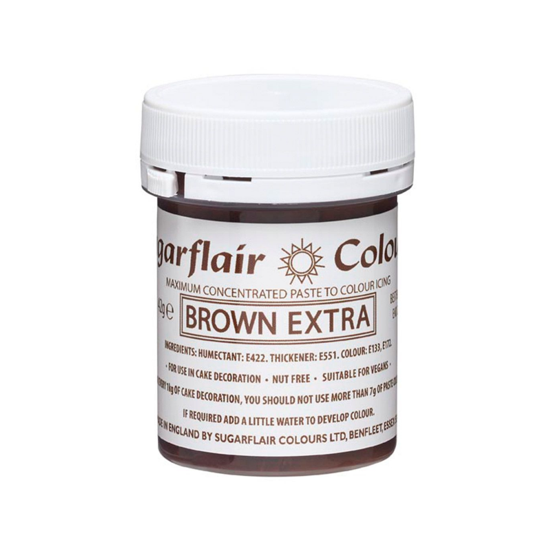 Χρώμα ζαχαροπλαστικής πάστα καφέ extra 42γρ Sugarflair
