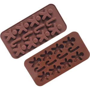 Φόρμα σιλικόνης Gingerman και μπαστουνάκια