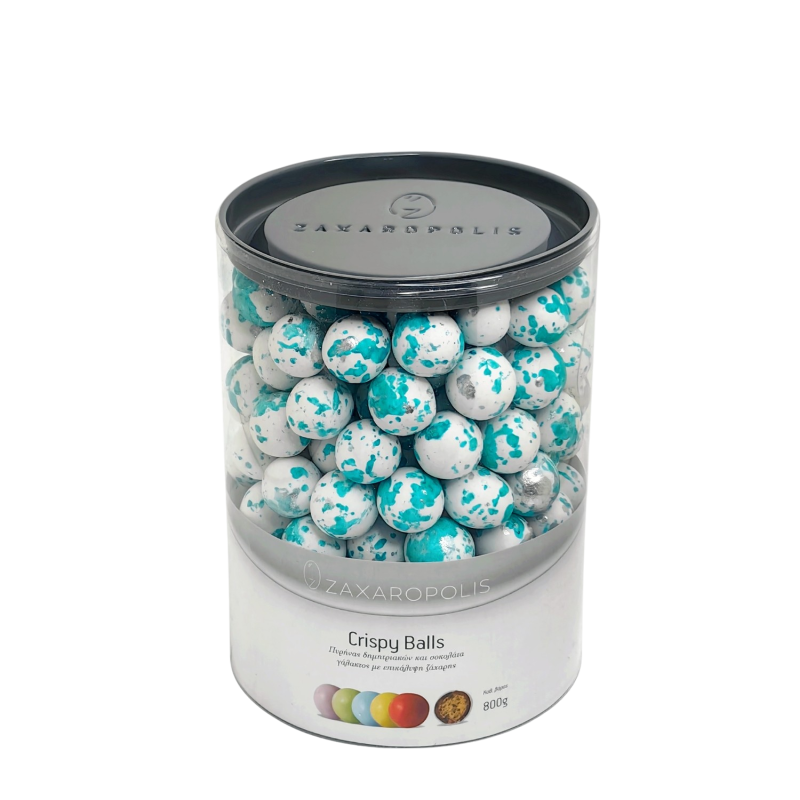 Κουφέτα Crispy πιτσιλωτό τυρκουάζ 800γρ Zaxaropolis - Image 2