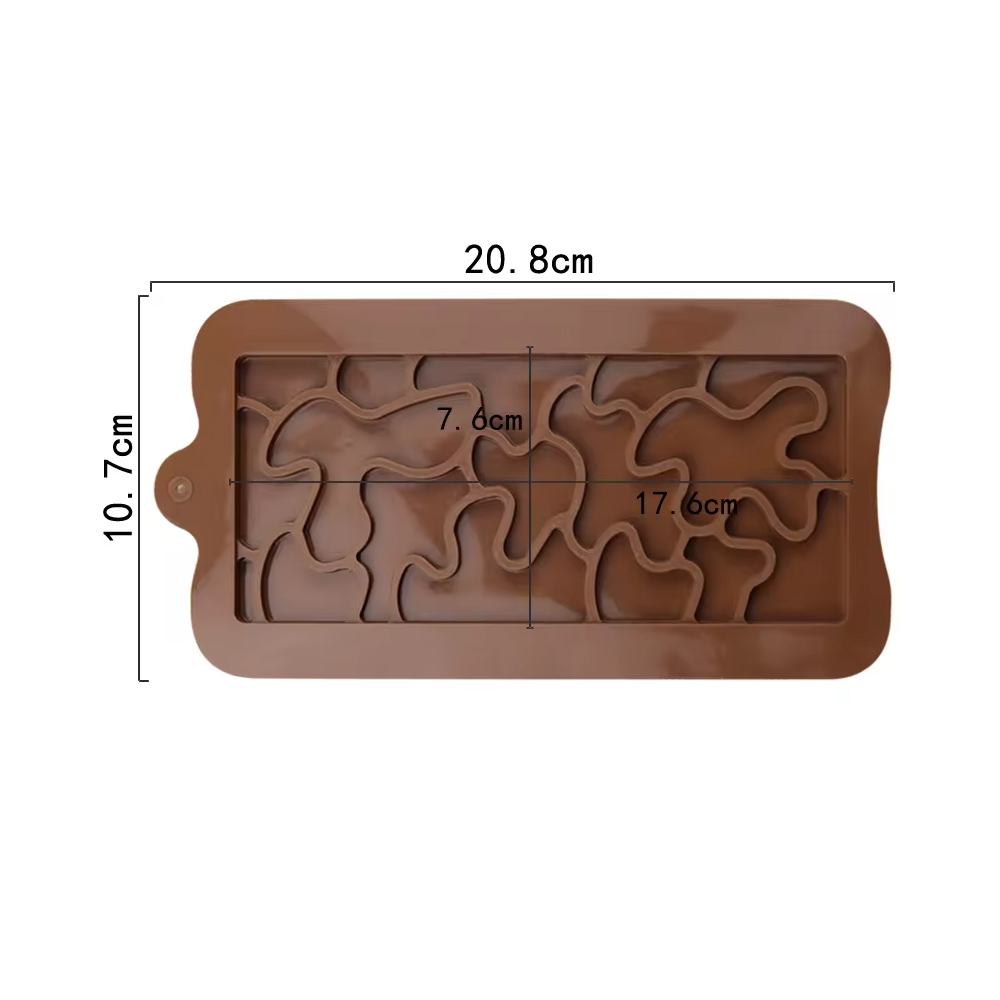 Φόρμα σιλικόνης για πλάκα σοκολάτας με ακανόνιστα σχήματα 16x8cm - Image 2