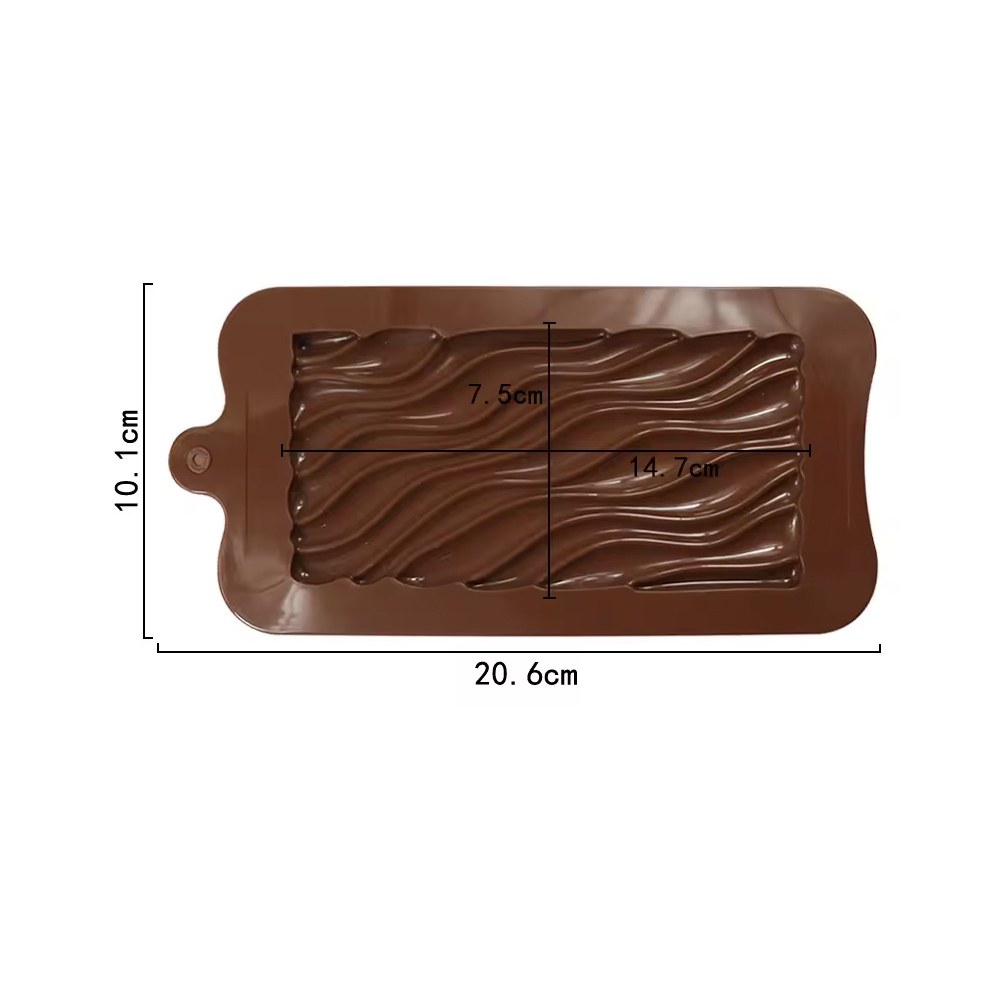 Φόρμα σιλικόνης για πλάκα σοκολάτας κύματα 16x8cm - Image 2