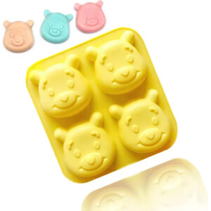 Φόρμα σιλικόνης αρκουδάκι τύπου Γουίνι 6cm 4τεμ