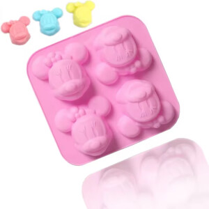 Φόρμα σιλικόνης τύπου Μίνι Μάους 6x6,5cm 4τεμ