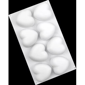 Φόρμα σιλικόνης καρδιές πομπέ 8τεμ