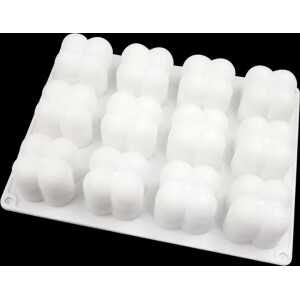 Φόρμα σιλικόνης σφαίρες κολλημένες 12τεμ