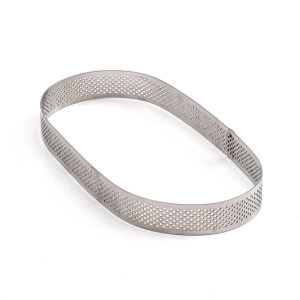 Τσέρκι για τάρτα οβάλ ανοξείδωτο 20x9x3,5cm Decora