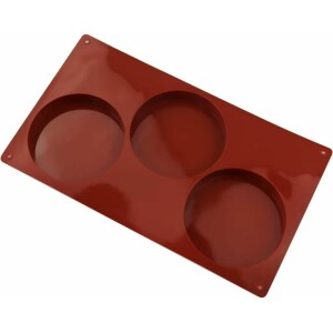 Φόρμα σιλικόνης στρόγγυλα ίσια 10cm 3τεμ