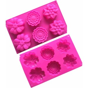 Φόρμα σιλικόνης λουλούδια 6τεμ