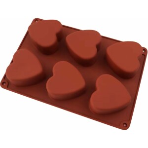 Φόρμα σιλικόνης καρδιές 7cm 6τεμ
