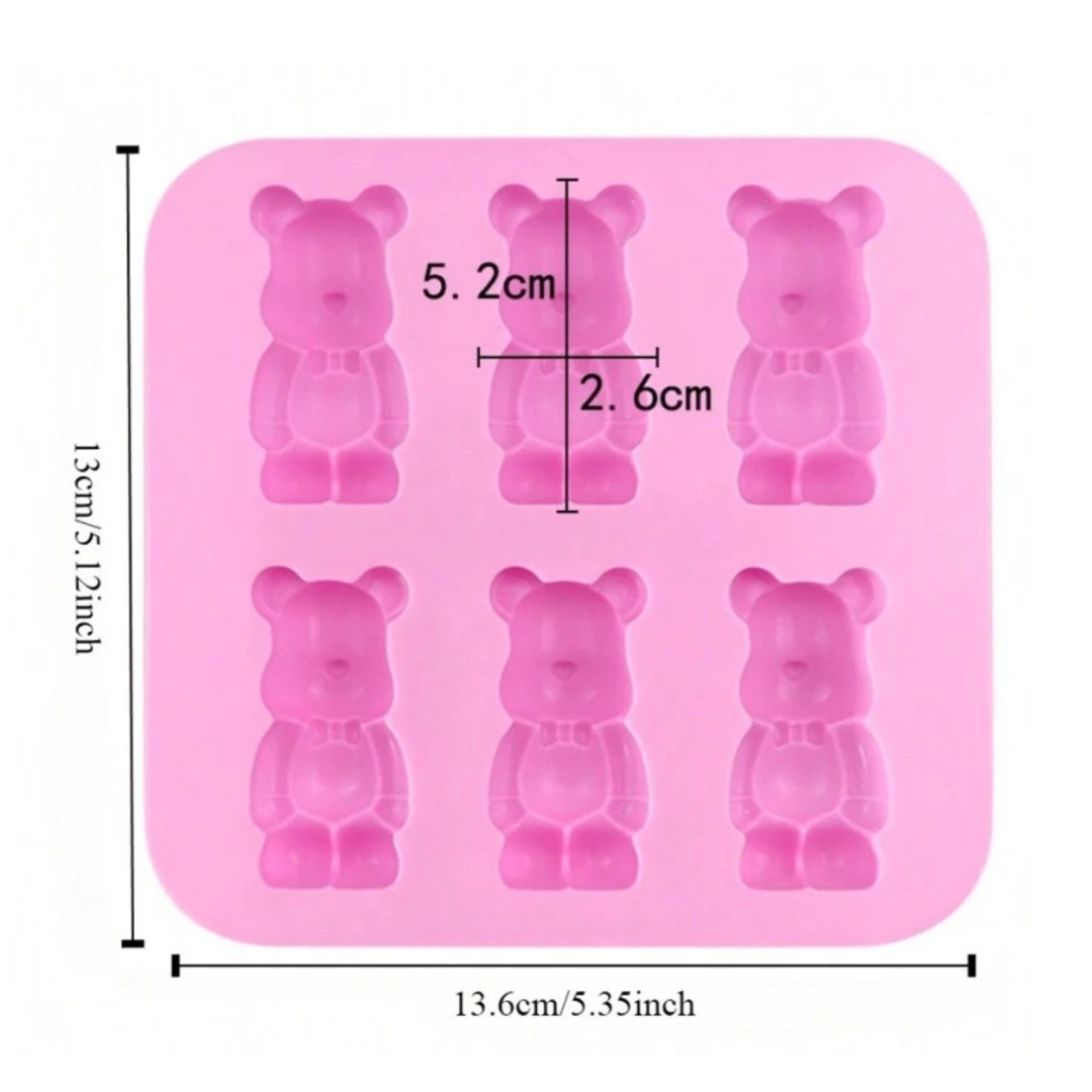 Φόρμα σιλικόνης αρκουδάκια 6 τεμ - Image 2