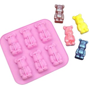 Φόρμα σιλικόνης αρκουδάκια 6 τεμ
