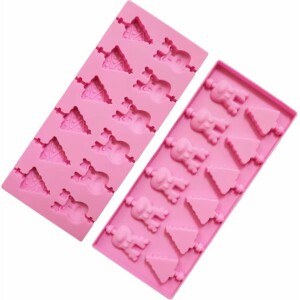 Φόρμα σιλικόνης χριστουγεννιάτικα δέντρα και τάρανδοι