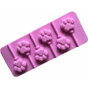Φόρμα σιλικόνης γλυφιτζούρια πατούσες σκύλου 6τεμ
