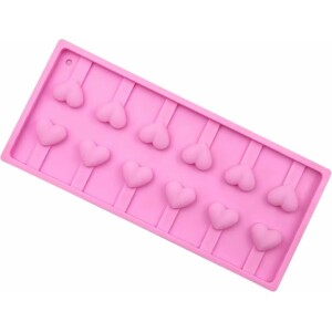 Φόρμα σιλικόνης γλυφιτζούρια καρδιές 12τεμ