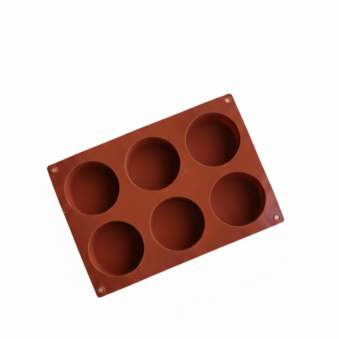 Φόρμα σιλικόνης στρογγυλά 5,6cm 6 τεμ