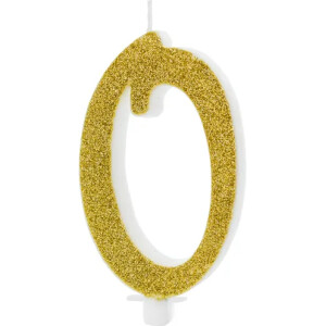 Κερί 0 χρυσό 10cm PartyDeco