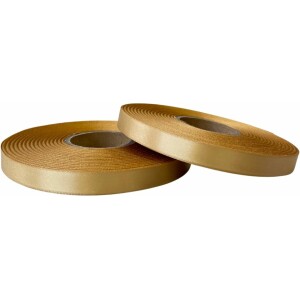 Κορδέλα σατέν χρυσό με ούγια 12mm 50m διπλής όψης