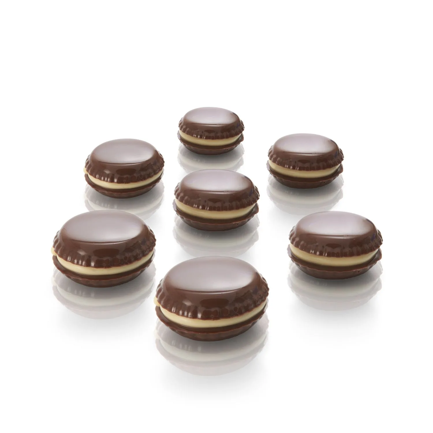 Φόρμα σιλικόνης για macaron από σοκολάτα 15τεμ 15x3ml Silikomart - Image 3