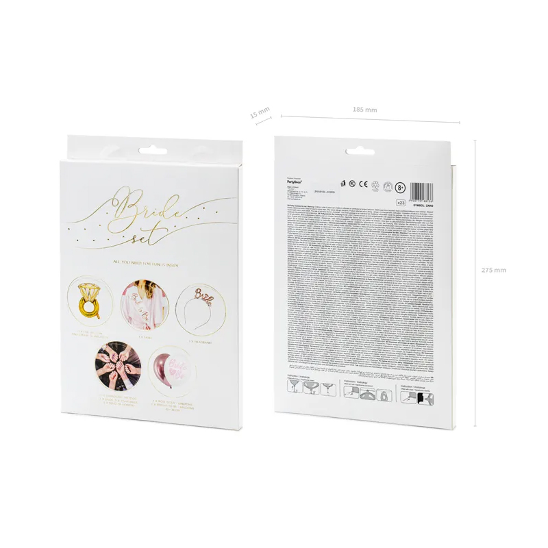 Σετ για μπάτσελορ νύφης χρυσό- ροζ χρυσό 23τεμ PartyDeco - Image 3