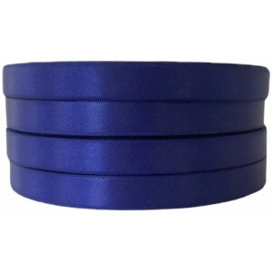 Κορδέλα σατέν μπλε με ούγια 12mm 50m διπλής όψης