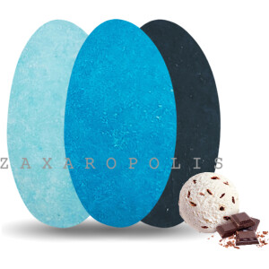 Κουφέτα Choco splash αποχρώσεις μπλε στρατσιατέλα 1 κιλό Zaxaropolis