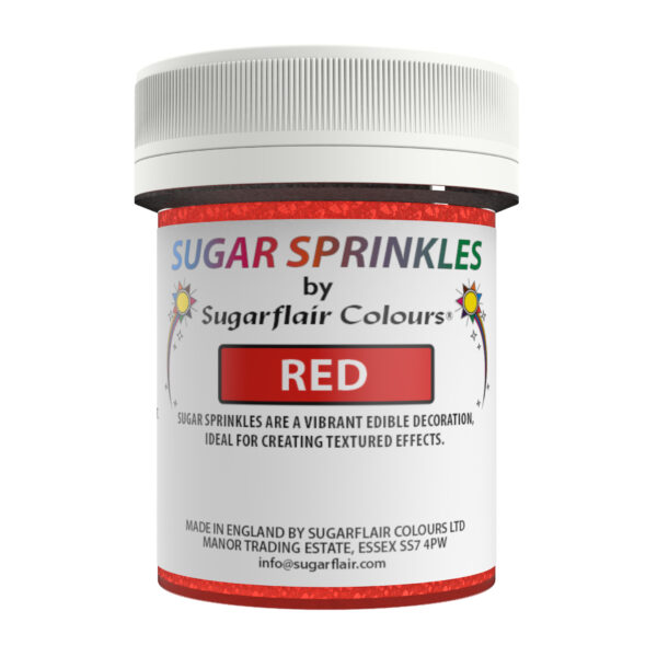 Ζάχαρη κόκκινη 40γρ Sugar Sprinkles Sugarflair