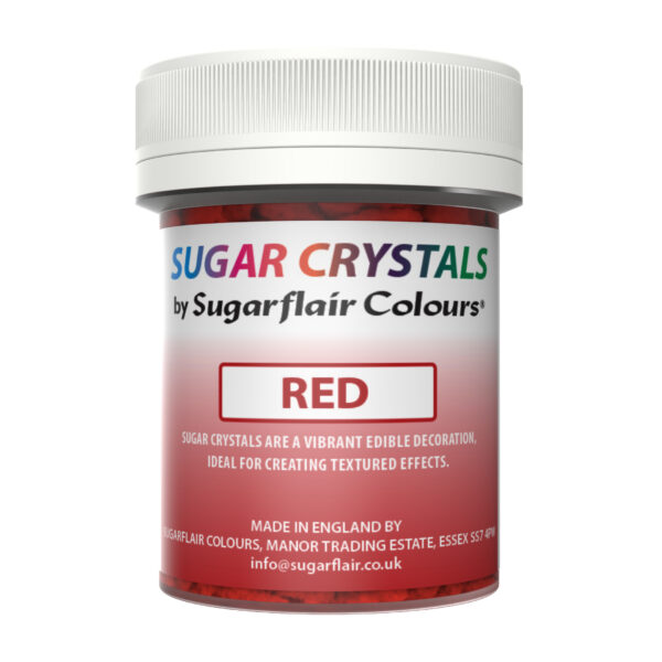 Sugar crystals κρύσταλλοι ζάχαρης κόκκινο 45ml Sugarflair