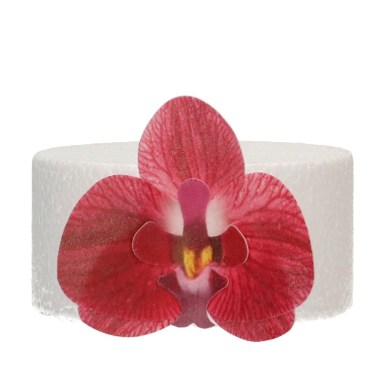 Ορχιδέες βάφλας κόκκινες μεσαίες Deluxe 10τεμ Funcakes - Image 2