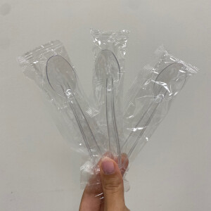 Κουταλάκια διάφανα συσκευασμένα 100τεμ